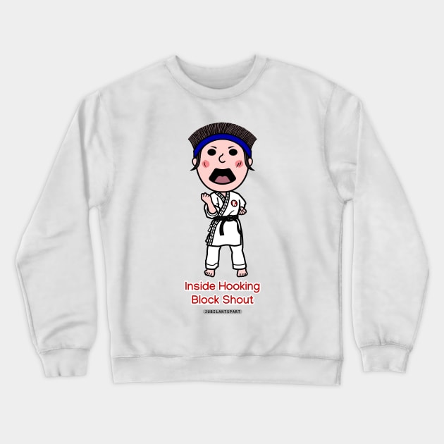 Black Belt-Block & Shout Crewneck Sweatshirt by Jubilantspart